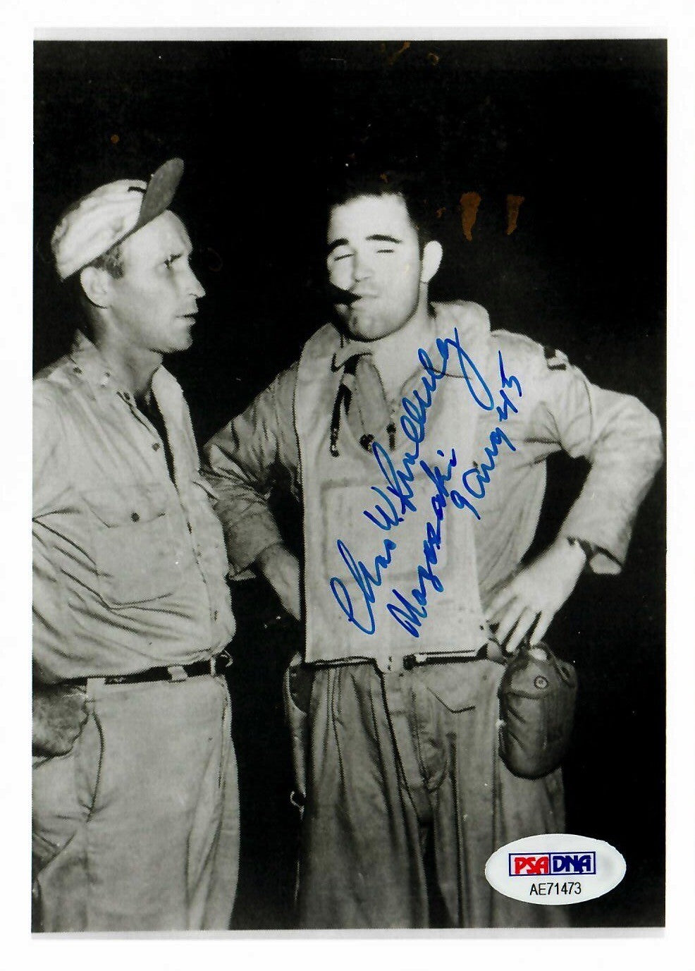 CHARLES SWEENEY SIGNED 5x7 PHOTO PSA DNA AE71473 (D) WWII PILOT BOCKSCAR C-150