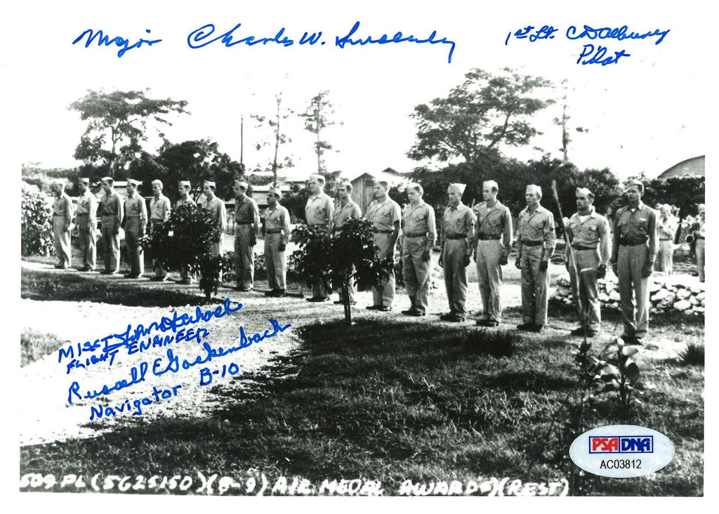 509 COMP GROUP AIR MEDAL MULTI SIGNED 5X7 PSA DNA PSA DNA AC03812 SWEENEY ALBURY0