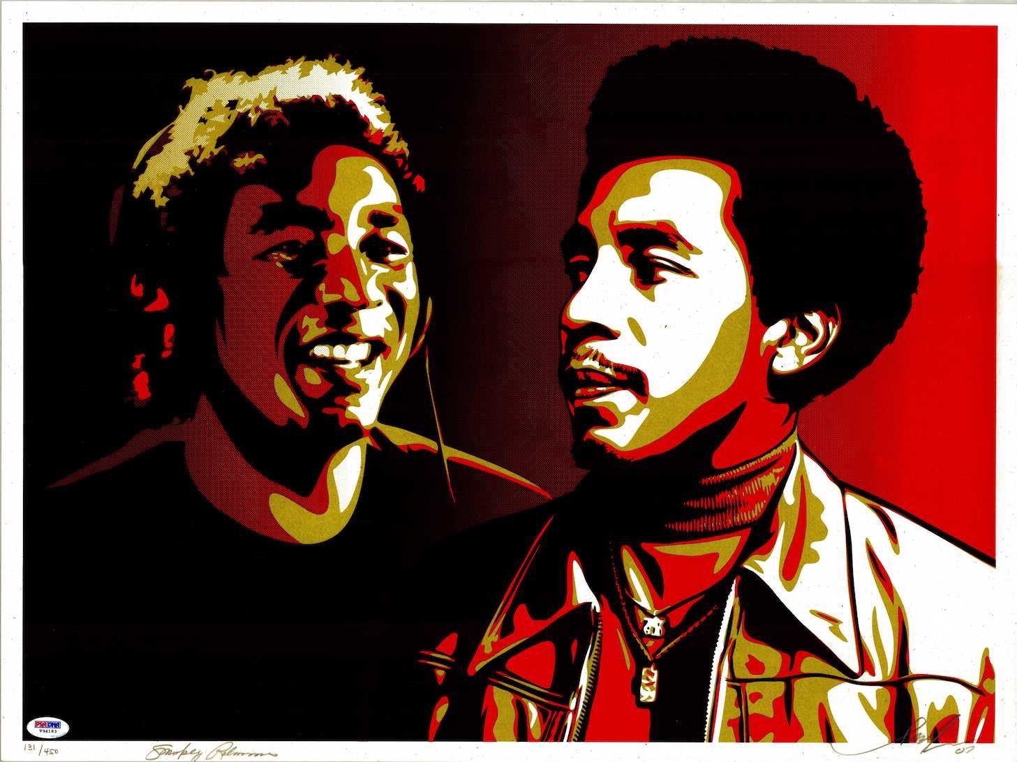 SMOKEY ROBINSON SIGNED SHEPARD FAIREY PRINT PSA DNA V94183 LE #131/4500