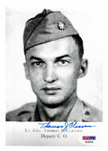 THOMAS CLASSEN SIGNED 5X7 PSA DNA AD28794 509TH COMP GROUP DEPUTY COMMANDER0