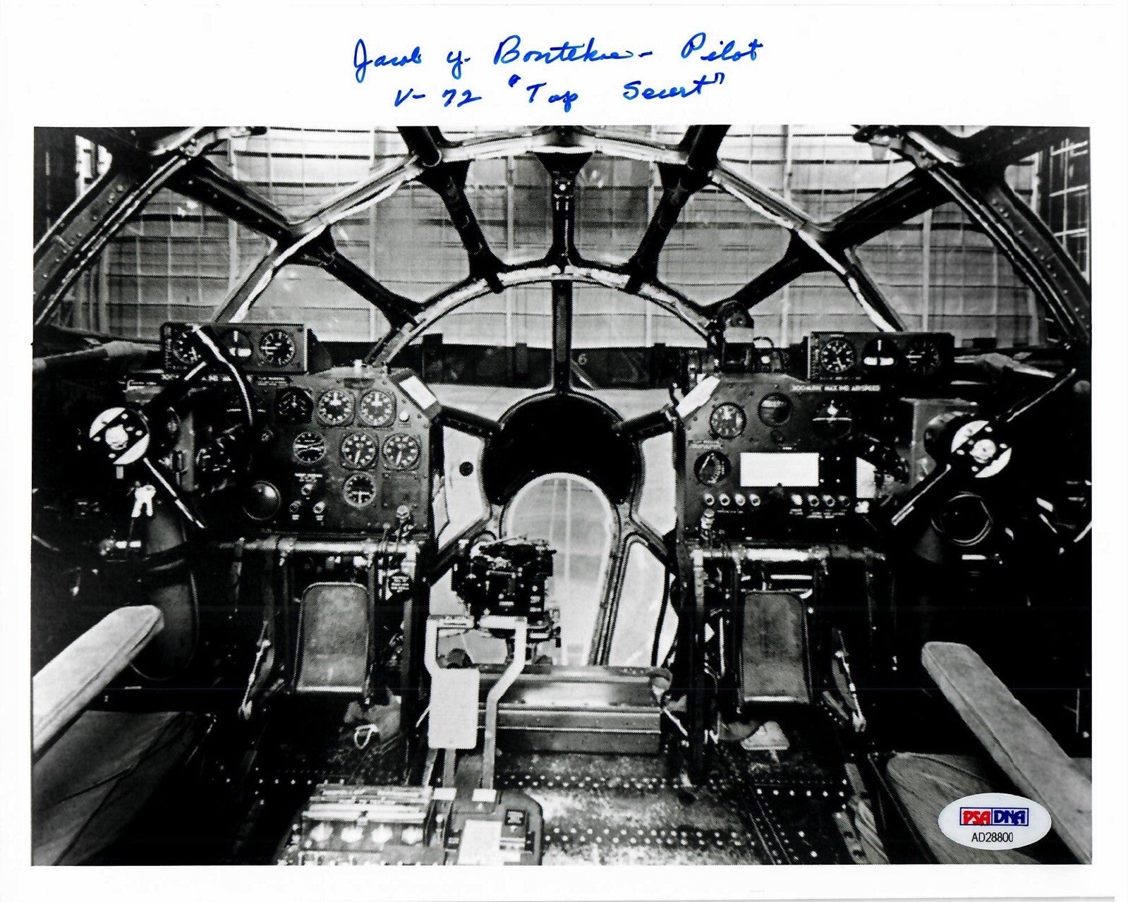 JACOB BONTEKOE SIGNED 8X10 PSA DNA AD28800 (D) WWII TOP SECRET B-80