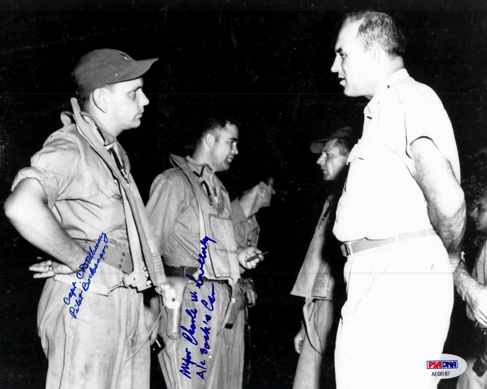 CHARLES SWEENEY & CD ALBURY SIGNED 8X10 PHOTO PSA DNA AE08187 (D) BOCKSCAR C-150