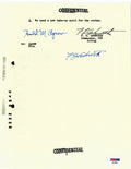 FREDERICK ASHWORTH HAROLD AGNEW SIGNED DOCUMENT PSA DNA AD28831 PROJECT ALBERTA0