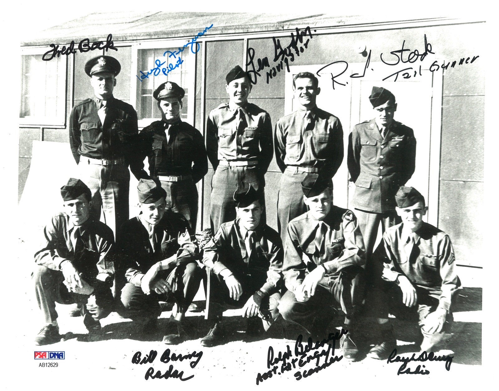 BOCKSCAR C13 CREW MULTI SIGNED 8X10 PHOTO PSA DNA AB12629 (D) X70