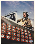 FRANCIS GABBY GABRESKI SIGNED 8X10 PSA DNA (D) WWII ACE 34.5V0