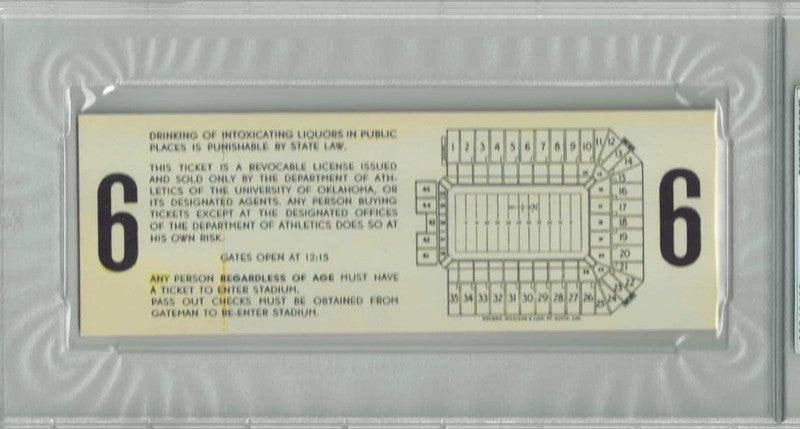 BOB DEVANEY SIGNED 1971 GAME OF CENTURY REPLICA TICKET PSA DNA 85757691 HUSKERS1