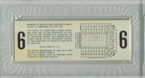 BOB DEVANEY SIGNED 1971 GAME OF CENTURY REPLICA TICKET PSA DNA 85757691 HUSKERS1