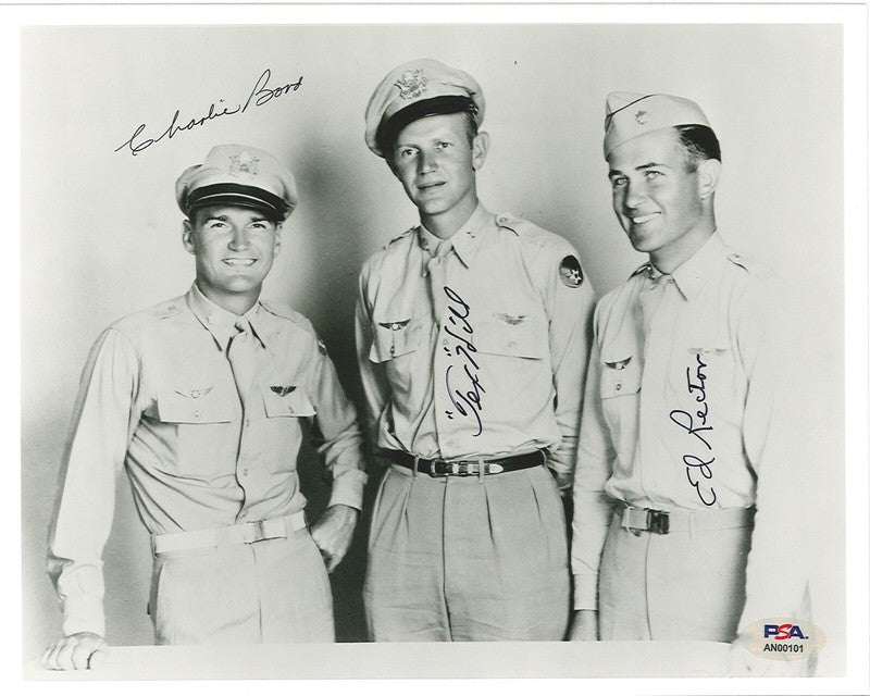 CHARLIE BOND TEX HILL ED RECTOR MULTI SIGNED 8X10 PHOTO PSA DNA AN00101 (D) AVG0