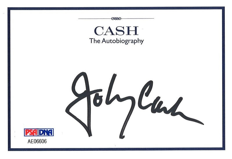 Johnny Cash Signed Cash Bookplate PSA DNA LOA Autographed Bookplate0