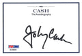 Johnny Cash Signed Cash Bookplate PSA DNA LOA Autographed Bookplate0