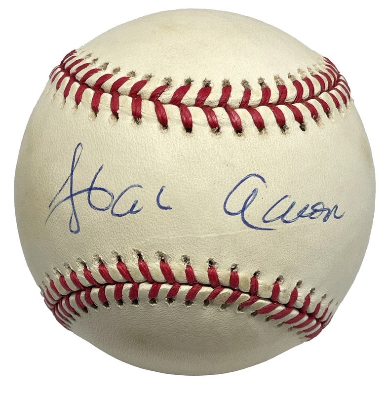 Hank Aaron Signed MLB Baseball JSA COA D11075 (D) Braves HOF0
