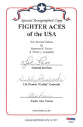 Fighter Aces of the USA Signed Bookplate PSA DNA Foss Gabreski Vraciu0