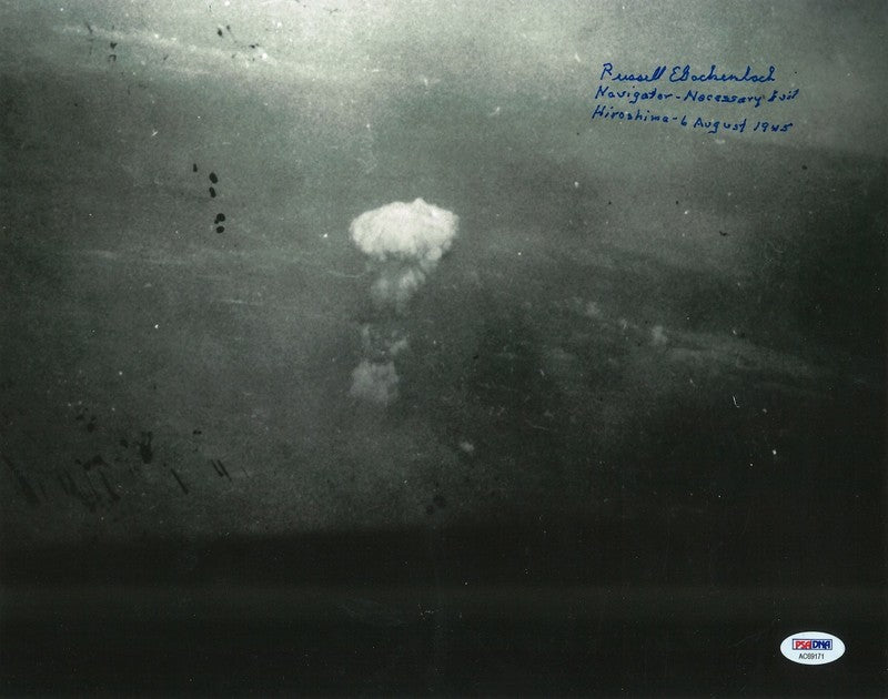 Russell Gackenbach Signed 11x14 Hiroshima 6 Aug 1945 PSA DNA LOA Rare Photo0