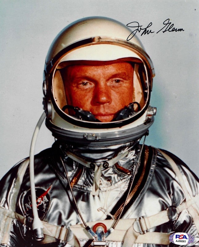 John Glenn Signed 8x10 Photograph PSA DNA LOA Mercury Astronaut NASA0