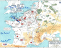 D-DAY VETERANS SIGNED D-DAY INVASION MAP 8X10 PHOTO PSA DNA X5 VETERANS0