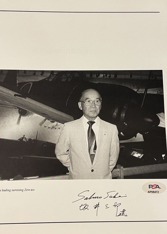 Saburo Sakai Signed Zero Book PSA DNA LOA English Japanese Signature1