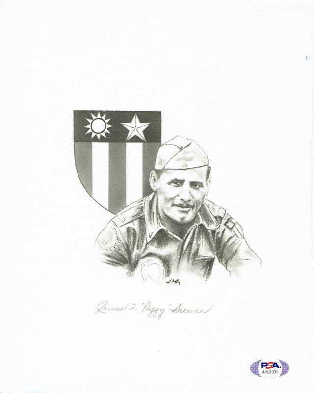 James Pappy Brewer Signed 8x10 Print PSA DNA LOA Jay Ashurst Artwork0