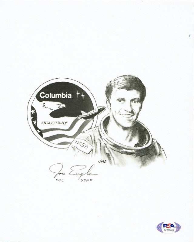 Joe Engle Signed 8x10 Jay Ashurst Print PSA DNA X-15 Apollo Shuttle NASA0