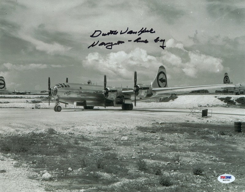 Theodore "Dutch" Van Kirk Signed 11x14 Enola Gay Navigator PSA DNA LOA A0