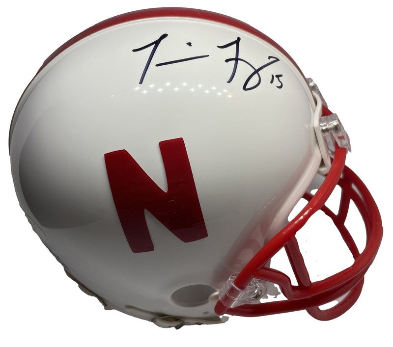 TOM OSBORNE TOMMIE FRAZIER DUAL SIGNED MINI HELMET PSA HUSKERS 94 95 CHAMPS1