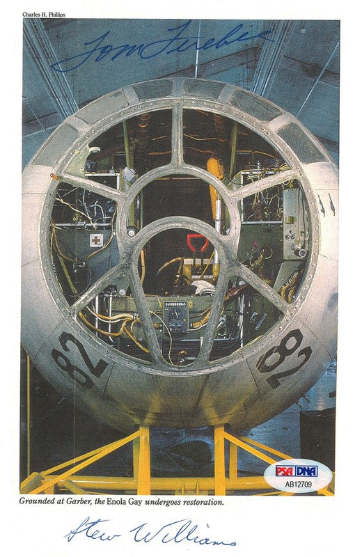 Tom Ferebee Stewart Williams Dual Signed 5x8 Enola Gay PSA DNA LOA Rare0
