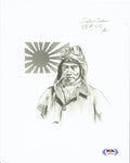 Saburo Sakai Signed 8x10 Print PSA DNA LOA Jay Ashurst Artwork0