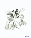 Carl Fraser & Skeeter Hudson Dual Signed 8x10 Print PSA DNA LOA0