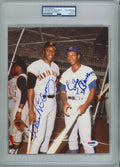 ERNIE BANKS & WILLIE MCCOVEY DUAL SIGNED 8X10 PSA AF04750 ENCAPSULATED0