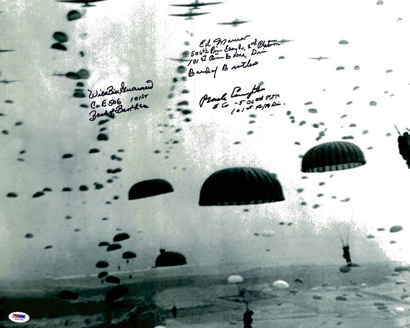 Band of Brothers Signed 16x20 Photograph Mauser Guarnere Compton PSA DNA LOA0