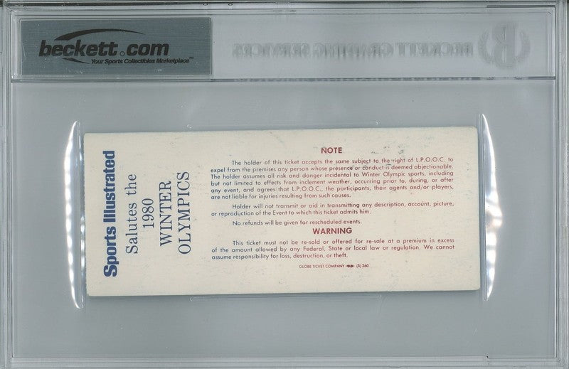 1980 USA OLYMPIC HOCKEY TEAM SIGNED GOLD MEDAL TICKET BAS 20 AUTOS GEM MINT 101