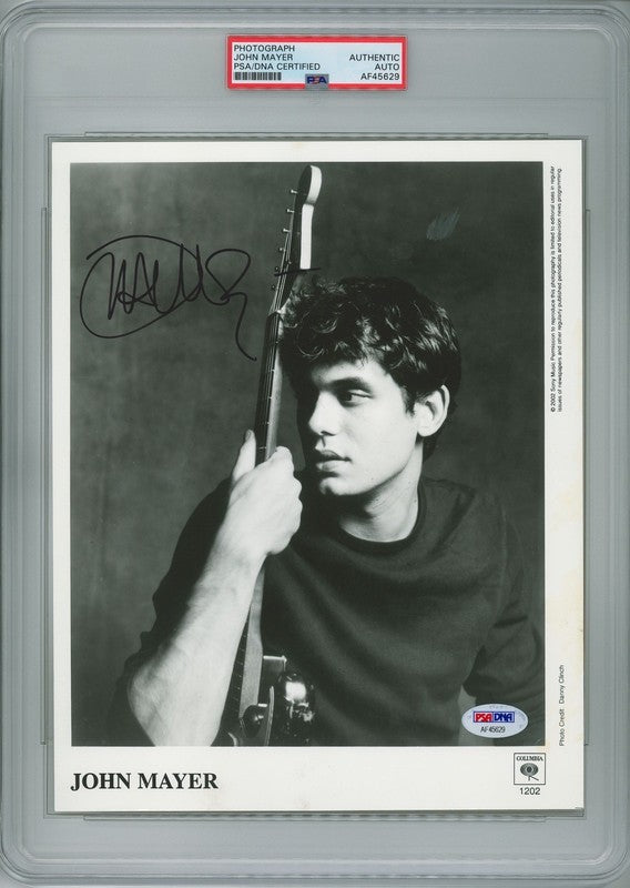 John Mayer Signed 8x10 Photograph PSA DNA Encapsulated w/ LOA Full Signature 290