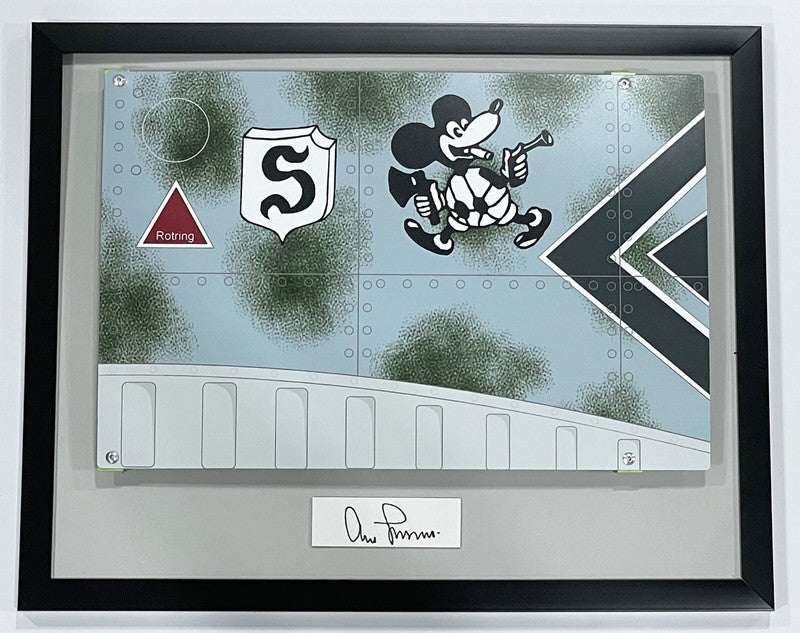 Adolf Galland Signed BF109 Nose Art Display JSA COA WWII Ace0