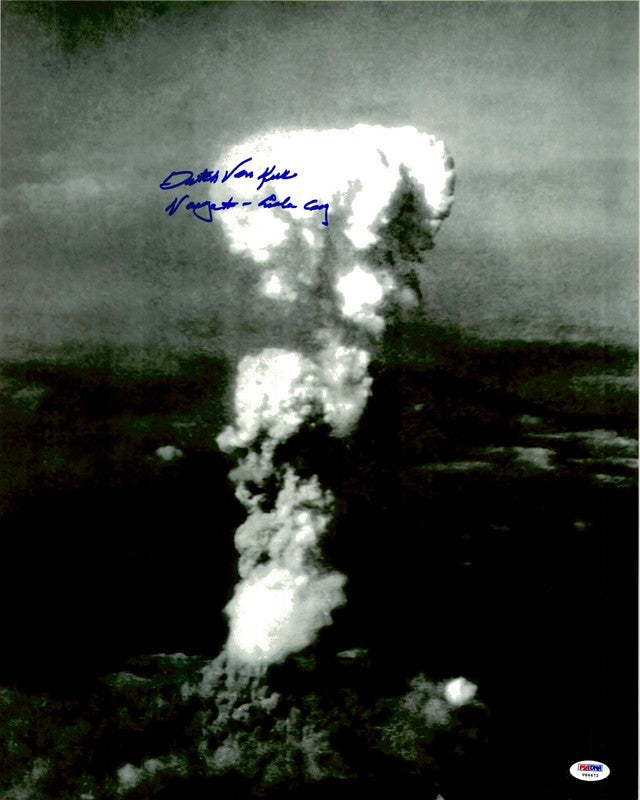 Theodore "Dutch" Van Kirk Signed 16x20 Hiroshima Atomic Bomb Photo PSA DNA LOA0