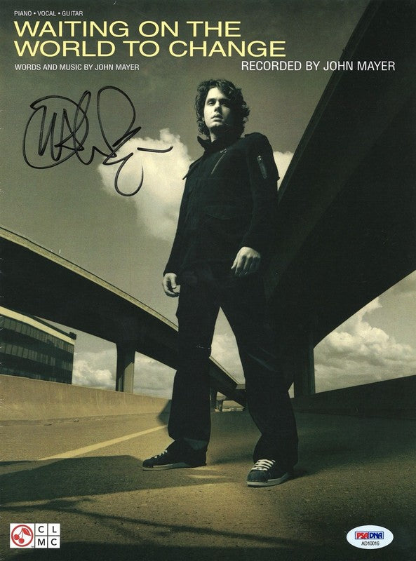 John Mayer Signed Waiting On The World To Change Sheet Music PSA DNA LOA0