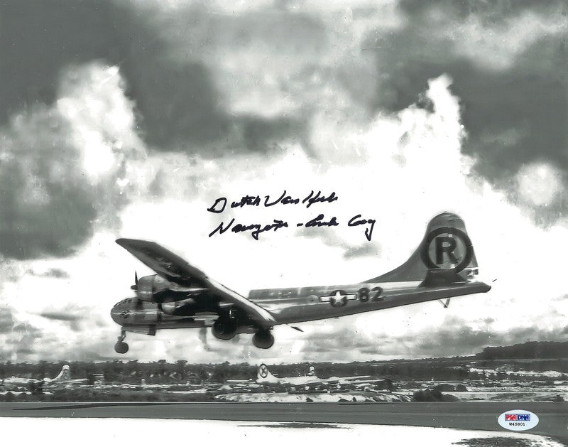 Theodore "Dutch" Van Kirk Signed 11x14 Enola Gay Navigator PSA DNA LOA B0