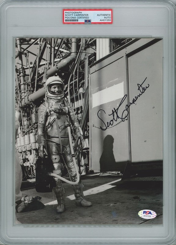 Scott Carpenter Signed 8x10 Photo PSA DNA Encapsulated Mercury 7 Astronaut NASA0