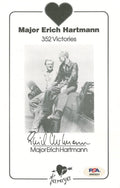 Erich Hartmann Signed Bookplate PSA DNA LOA WWII German Ace 352 Victories0