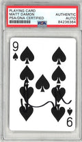 Matt Damon Signed Rounders 9 of Spades Playing Card PSA DNA Encapsulated0