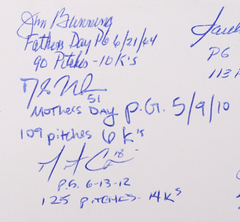 PERFECT GAME WINNERS SIGNED PITCHING RUBBER BAS A62370 KOUFAX HALLADAY 16 AUTOS4