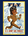 WWII US Army Air Forces Signed 11x14 Photograph 25 Veterans PSA DNA LOA0