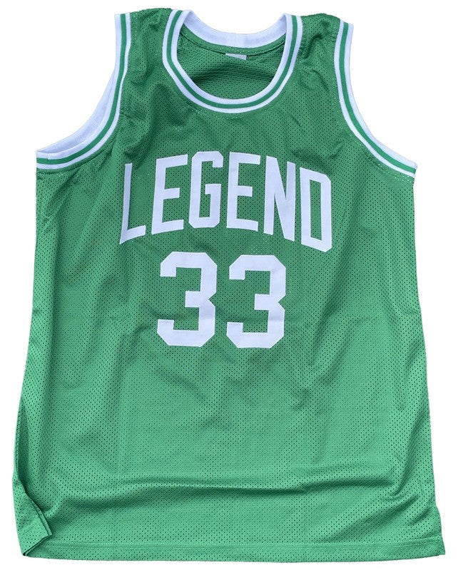 LARRY BIRD SIGNED BOSTON CELTICS LEGEND GREEN JERSEY BAS WITNESS HOLO1