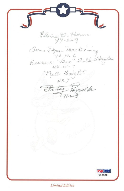 WWII WASP Multi Signed Bookplate PSA DNA 5 Women Airforce Pilots0