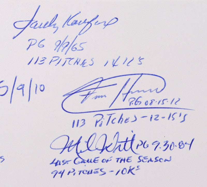 PERFECT GAME WINNERS SIGNED PITCHING RUBBER BAS A62370 KOUFAX HALLADAY 16 AUTOS2