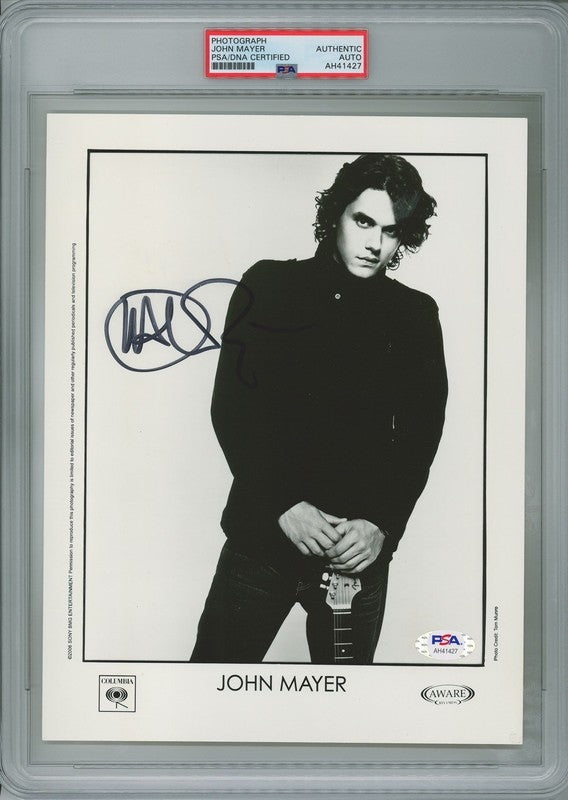 John Mayer Signed 8x10 Photograph PSA DNA Encapsulated w/ LOA Full Signature 270