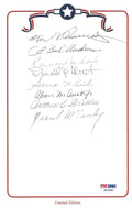 American Fighter Aces Multi Signed Bookplate WWII PSA DNA 8 Signatures0