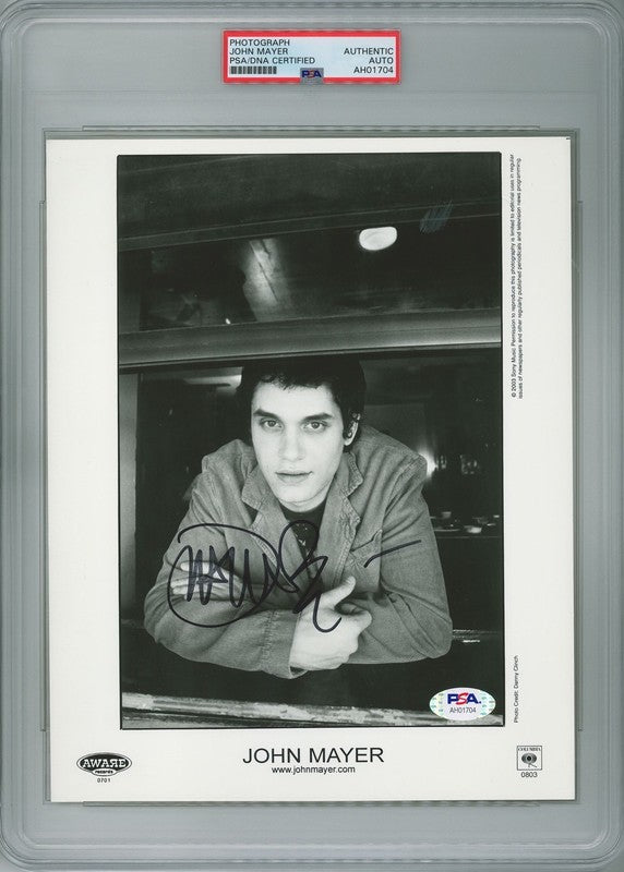 John Mayer Signed 8x10 Photograph PSA DNA Encapsulated w/ LOA Full Signature 040