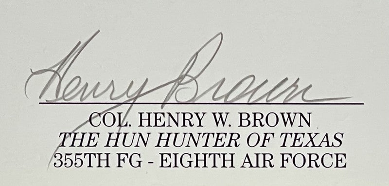 Henry Brown P-51 Mustang Ace Signed Vintage Mustangs Print Stan Stokes1