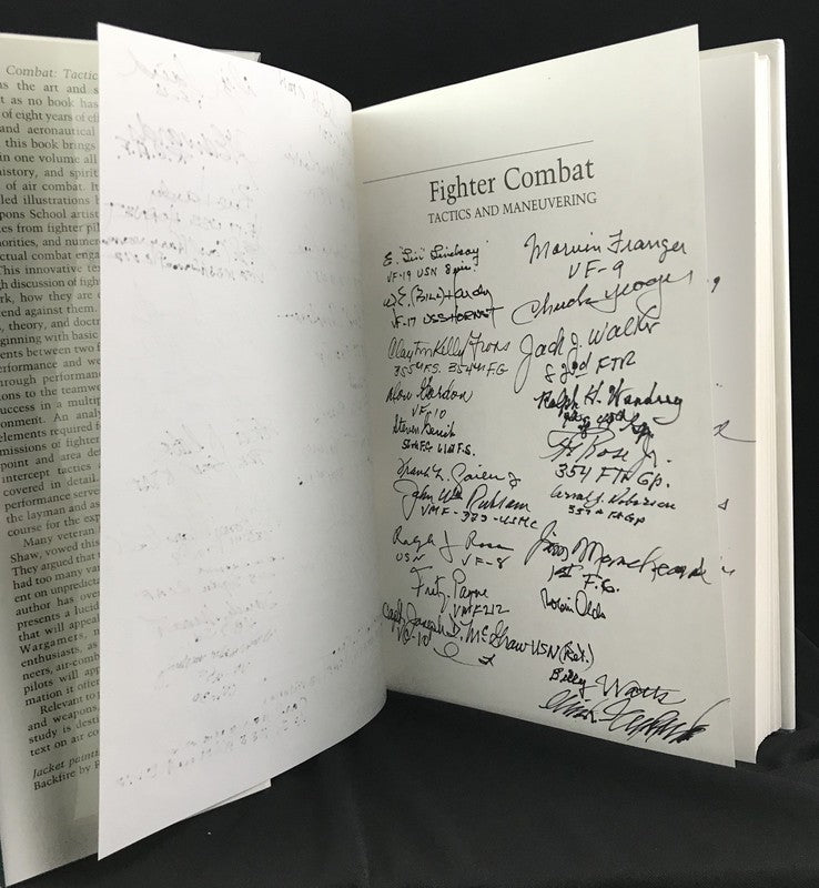 Fighter Combat Signed Book 65 Ace Autographs PSA DNA LOA Yeager Olds Rall1